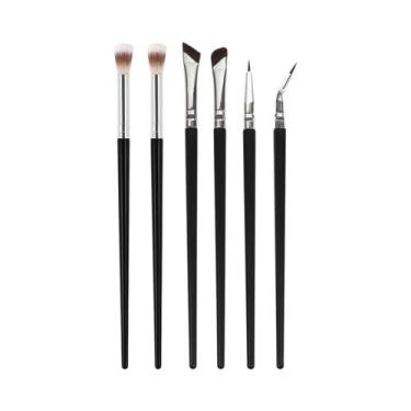 Imagem de Conjunto De 6 Pincéis De Maquiagem Para Olhos: Sombra, Sobrancelha, Co