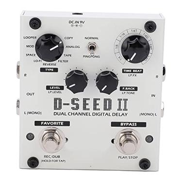 Imagem de RiToEasysports Pedal de Efeitos de Guitarra, Pedal de Efeito de Atraso Com Looper 8 Tipos de Atraso 2000ms para Estúdio de Gravação de Placa de de Guitarra