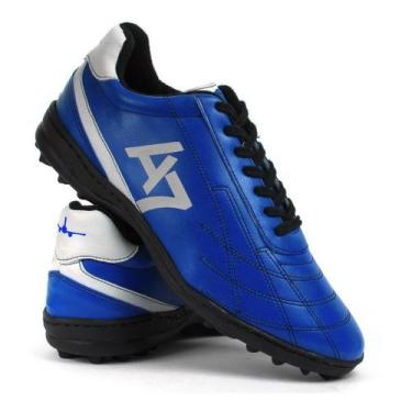 Imagem de Chuteira Society Cores Preta-vermelha-azul-amarela 37 Ao 47 - ATS SHOE