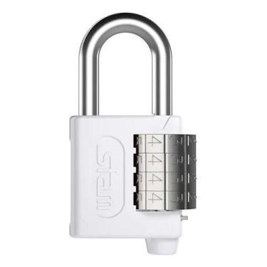Imagem de CADEADO STAM 25MM SEGREDO BRANCO 90503 311537 - Alta Segurança e Prati