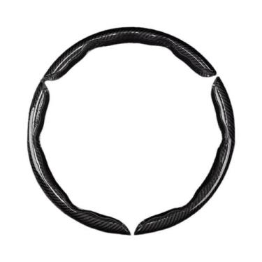 Imagem de Capa De Volante De Carro Universal De Fibra De Carbono De 38cm, Antide
