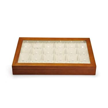 Imagem de U5GAAALPPQ9 Caixa de joias de madeira 3 em 1 multifuncional caixa de joias anel de microfibra brinco pulseira bandeja organizadora com acrílico transparente (cor: X02506 Tamanho: 1) (X02509 1)