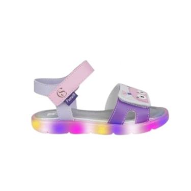 Imagem de Sandália de Luzinha de Led Infantil Menina Chocomonstros Cacau Show Pampili (chrome, BR, Criança de 4 a 8 anos, Numérico, 30)