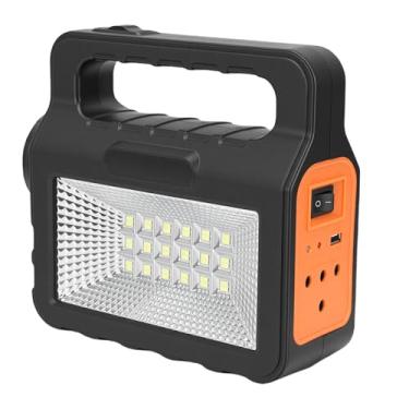 Imagem de Luocute Gerador de Energia Solar Portátil, Bateria de Alta Capacidade de 6000mAh Com Luzes LED Brilhantes e Painel Solar, Geradores Externos para Acampamento Ao Ar Livre, Fonte de