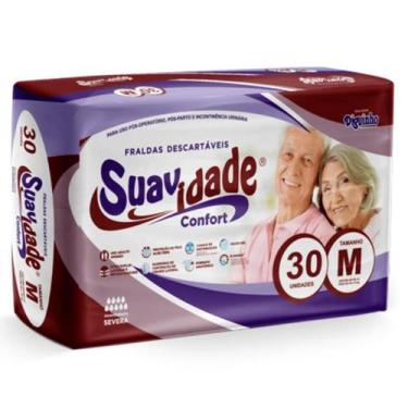 Imagem de Fralda Geriátrica Suavidade Mega M com 30 Unidades