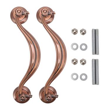 Imagem de Ainoli puxador de porta antigo, estilo europeu, grande, liga de zinco, retrô, puxador de porta para armário, gaveta (9815 Bronze Antigo Vermelho 305mm)