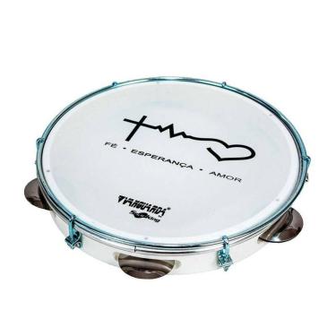 Imagem de Pandeiro Abs Branco 10" Pele Leitosa - Batimento Spanking