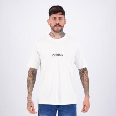 Imagem de Camiseta Adidas Letter Logo Linear Branca, EG