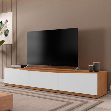 Imagem de Rack Para Mônaco Com Gaveta Cedro/branco