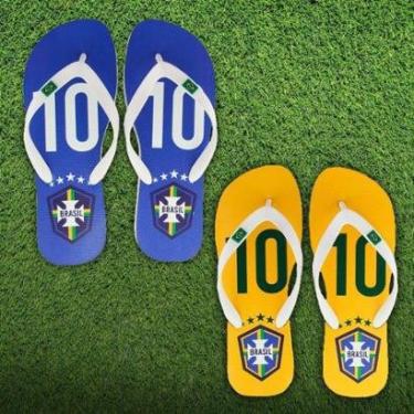 Imagem de Kit 2 Pares Chinelo Masculino Antiderrapante Brasil-Masculino