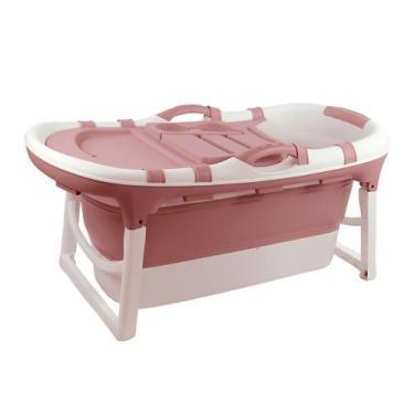 Imagem de Banheira de Bebê Dobrável Portátil Ofurô Adulto Infantil 120 Litros Mu