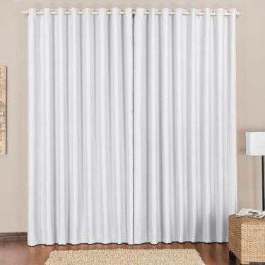 Imagem de Cortina Blackout Trilho Comum 4,0x2,80M Branco Gelo - Casa Scarpa