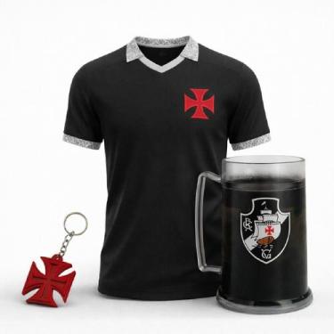 Imagem de Kit Vasco Da Gama Camisa Eterno + Caneca + Chaveiro Borracha - Masculi