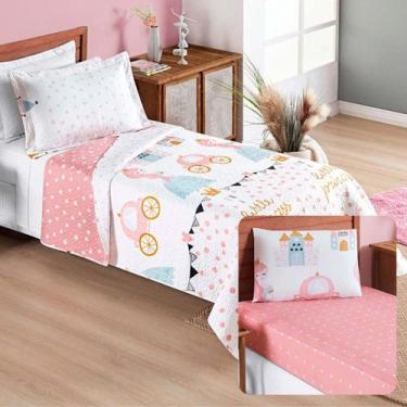 Imagem de Kit Cobre Leito + Jogo De Lençol Infantil Bouti 4 Peças - Bia Enxovais