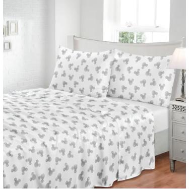 Imagem de Jogo De Lençol Casal Jolitex Toque de Seda 300 Fios Mickey 4 Pçs - Jol