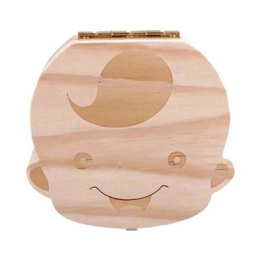 Imagem de Caixa Organizadora De Dentes De Bebê Em Madeira, Armazenamento Comemor