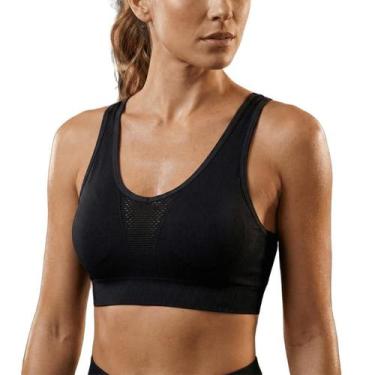Imagem de Top Attack Lupo Fitness Sem Costura Academia Feminino, Preto, Lisa, GG