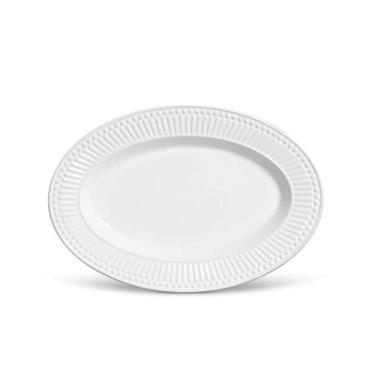 Imagem de TRAVESSA ROMA MÉDIA BRANCO 36 x 24,5 cm - Porto Brasil Cerâmica