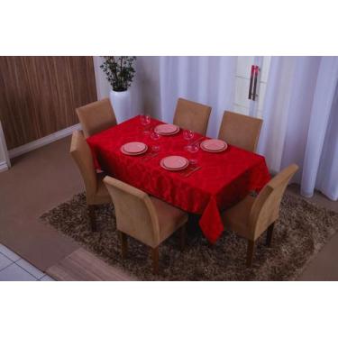 Imagem de toalha para mesa jacquard em tecido 8 lugares 1,35x2,60 - bf confeccoe