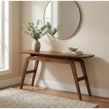 Imagem de Aparador Orgânico para Sala em Capuccino Jamba com Vidro 160cm Madeira