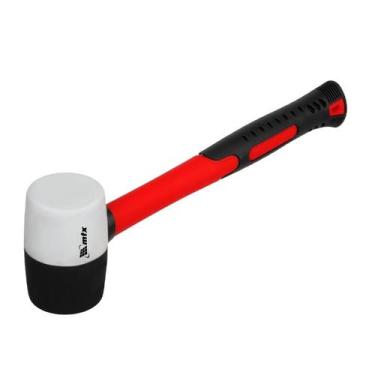 Imagem de Martelo de Borracha 225g Cabo Fibra Vidro Preto e Branco MTX