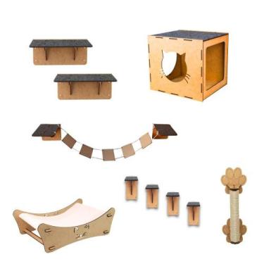 Imagem de Playground para Gato Brinquedo Pet Bichano Parquinho de Gatos Customiz