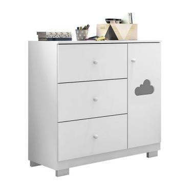 Imagem de Cômoda Infantil 1 Porta E 3 Gavetas Ane Branco - Phoenix