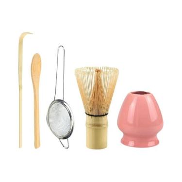 Imagem de Conjunto De Chá De Bambu 4/5 Peças: Batedor De Matcha, Colher De Chá, 