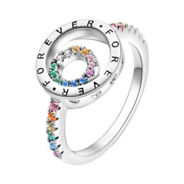 Imagem de Anel Empilhável De Prata 925 Com Flor E Vaga-lume Para Mulheres, Joia 