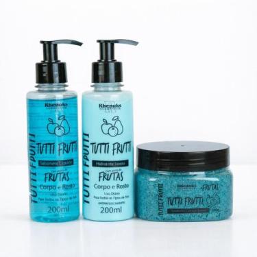 Imagem de Kit Presente 3 Itens Corpo e Rosto Sabonete 200ml Hidratante 200ml Esf