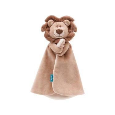 Imagem de Naninha Bebê 100% Poliéster Soft Pelúcia Antialérgica Buba, Marrom, Le