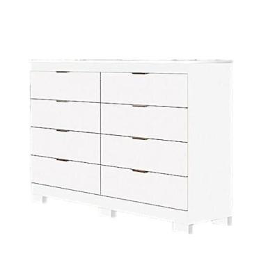 Imagem de Cômoda Isadora Branco com 8 Gavetas Da Tuboarte 93x124x42 cm