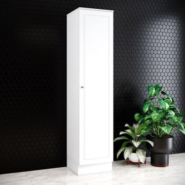 Imagem de Paneleiro Americana 1 Porta 5 Prateleiras Branco - Henn