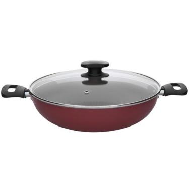 Imagem de Panela wok antiaderente 3,3l com tampa loreto-tramontina, Vermelho, 28