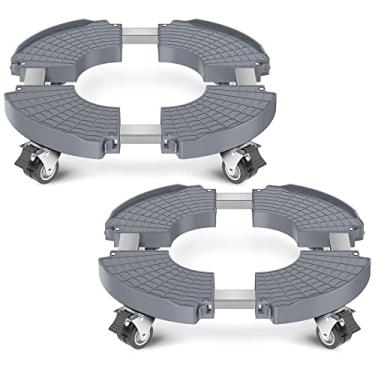 Imagem de VANCASTLE Suporte de plantas com rodas de capacidade resistente de 199 kg, suporte ajus...