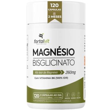 Imagem de Magnésio Bisglicinato Longa Duração: 2 Meses de Uso, 260mg Magnésio + Vitamina B6, 120 Cápsulas, Fortalvit