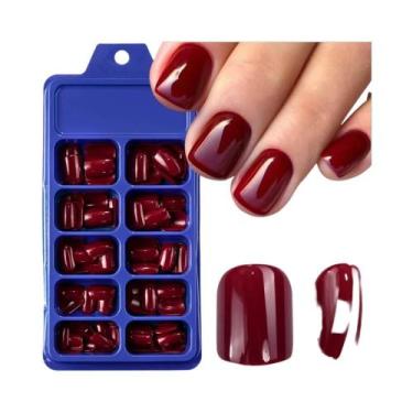 Imagem de Unhas Postiças Francesas De 9 Cores, 120 Peças, Curtas, Quadradas, Bri