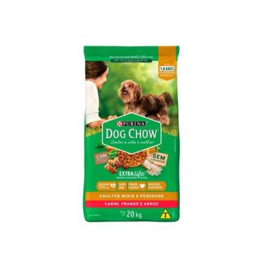 Imagem de Ração DOG CHOW Cães Adultos Minis e Pequenos Carne, Frango e Arroz 20k
