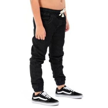 Imagem de Calça Jogger Jeans Roupa Infantil Juvenil Menino Tendência - JWS, 10, 