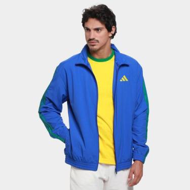 Imagem de Jaqueta Adidas 3 Stripes Masculina, Azul, G