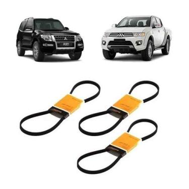 Imagem de Kit Correia Alternador + Correia Direcao + Correia Ar Condicionado L20