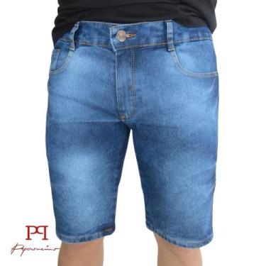 Imagem de Bermuda Jeans masculina com elastano 36 ao 48 - New Jeans, Jeans azul 