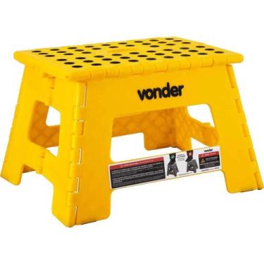 Imagem de Banqueta Plástica Dobrável, Amarela, Altura 220 mm, Vonder OstenVonder