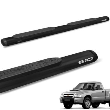 Imagem de Estribo Lateral S10 Cab. Simples 1995 a 2011 Oval Oblongo Preto Gtnox