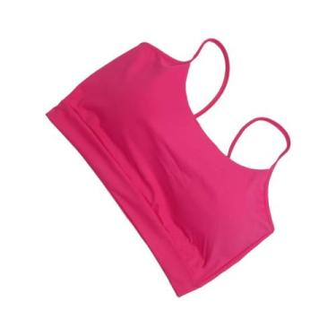 Imagem de Top cropped alcinha com bojo proteção uv poliamida plus size - INTIMAC