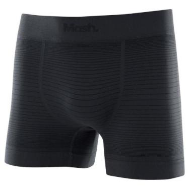 Imagem de Cueca Boxer Mash Masculina Microfibra Sem Costura, P, Cinza chumbo