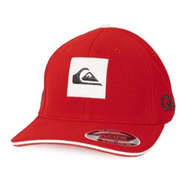 Imagem de Boné Quiksilver Flexfit Emb Hard Hitter Red, M, Vermelho