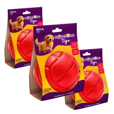 Imagem de Combo 3 Bola Lisa 95 TR Mypetone - Vermelho
