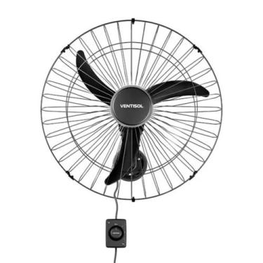 Imagem de Ventilador Oscilante de Parede Ventisol 60cm 200w Bivolt cor:preto, Pr