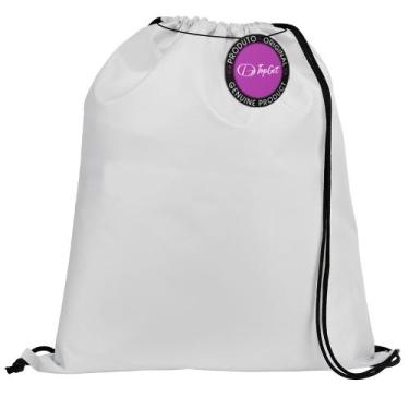 Imagem de Mochila tipo Saco Gym Sack em Nylon Dinky TopGet, Branco